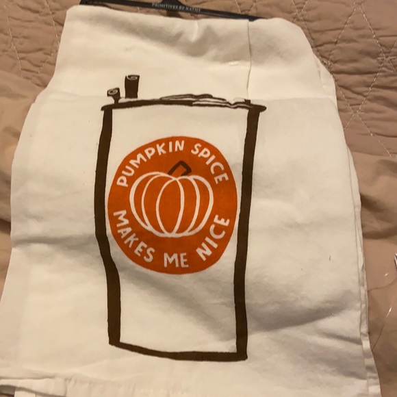 Other - 2/$15 Pumpkin Spice Makes Me Nice towel